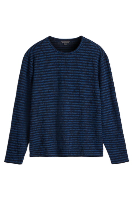 YADKIN REGULAR FIT LS CREW W/ JACQUARD S NAVY 2