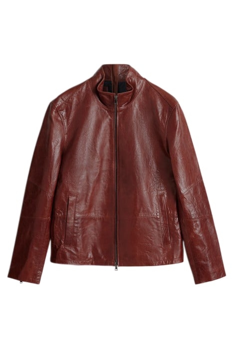 ZIP FRONT JACKET W/ HIDDEN ZIP DETAILS TOMATO 2