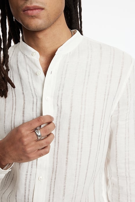 CLASSIC FIT SHIRT WITH STICHED BAND COLL WHITE 3