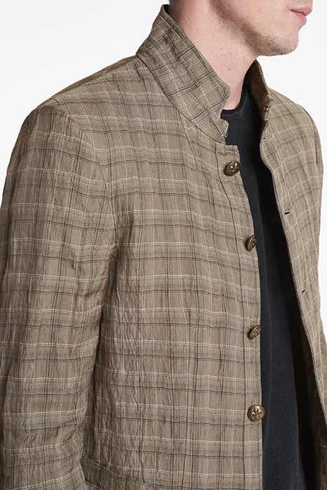 SLIM FIT BUTTON CLOSURE SOFT JACKET WITH OLIVE LEAF 3