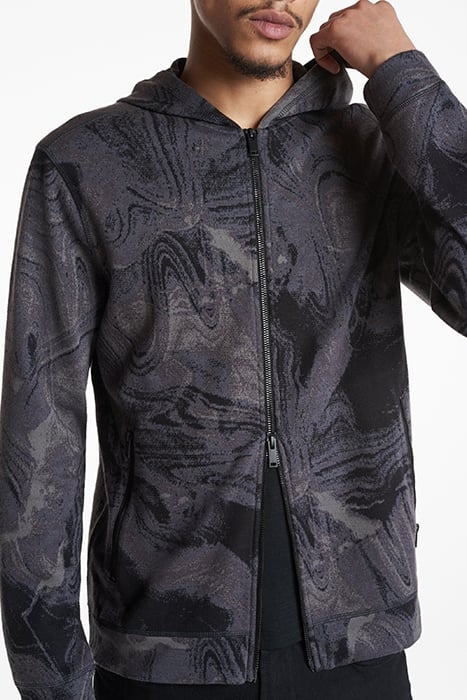 NOVA FZ HOOD WITH DYNAMIC WAVE PATTERN BLACK 3