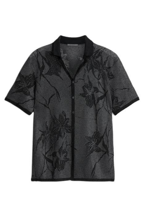 SIMON SS FLORAL JACQUARD CAMP COLLAR SHI BLACK 2