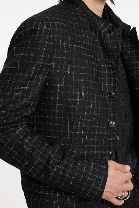 SLIM FIT SINGLE BREASTED CUT-AWAY JACKET BLACK 3