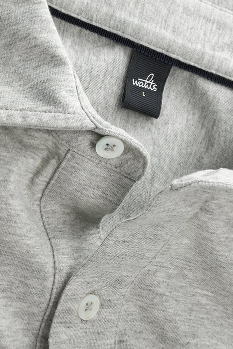 BARTON | TAILORED JERSEY SHIRT LIGHT GREY MELANGE 3