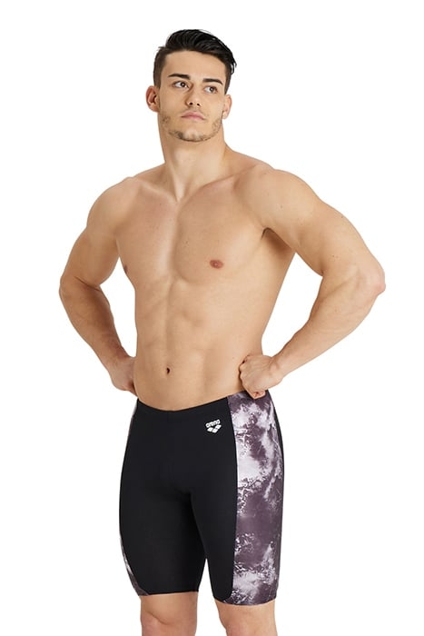 MEN'S SWIM JAMMER ALLOVER BLACK-BLACK MULTI 1