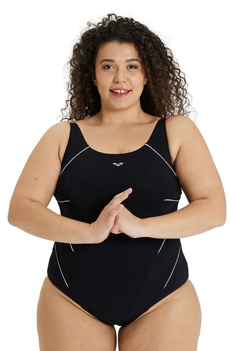 W JEWEL ONE PIECE PLUS BLACK-WHITE 1