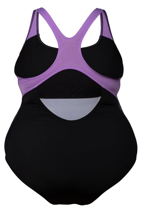 WOMEN'S ARENA SPIKES SWIMSUIT SWIM PRO B BLACK-LAVANDA 5