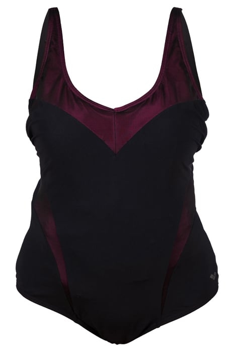 W ISABEL LIGHT CROSS BACK ONE PIECE PLUS BLACK-ROSE VIOLET 4
