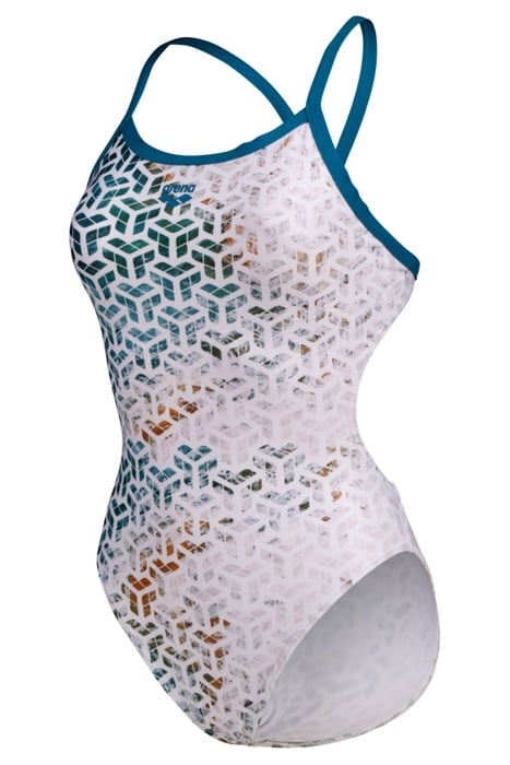 WOMEN'S ARENA PLANET WATER SWIMSUIT CHAL BLUE COSMO-WHITE MU 6