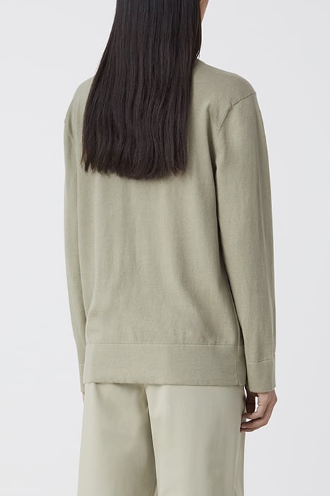 VNECK LONG SLEEVE GREY MARBLE 2