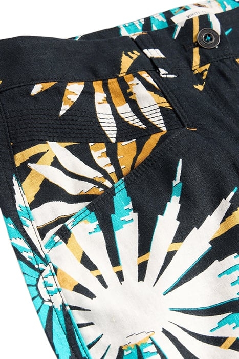 HARPER LINEN BLEND TROUSER BLACK PRINTED 4