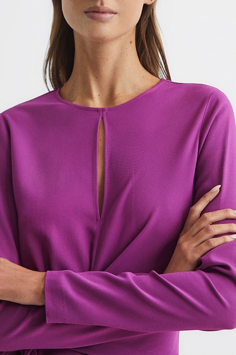 VALENTINA-TIE DRESS MAGENTA 6