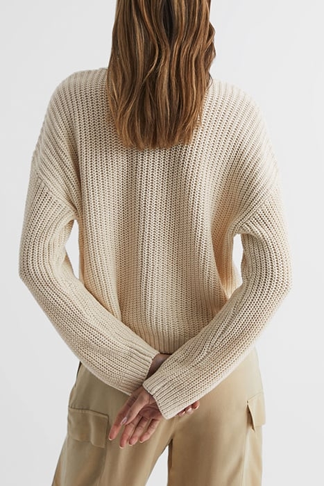 ADEENA-CHUNKY CARDIGAN NEUTRAL 2