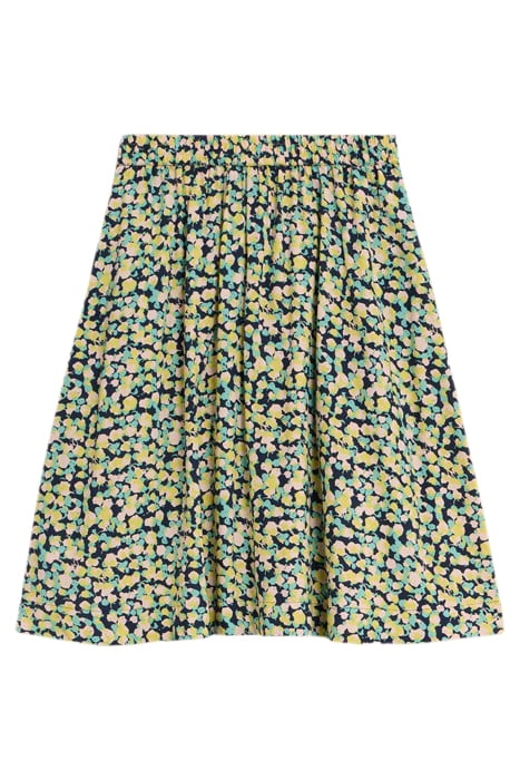 SARAH ECO VERO KNEE SKIRT NAVY PRINTED 2