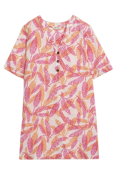 LINA LINEN TUNIC IVORY PRINTED 1