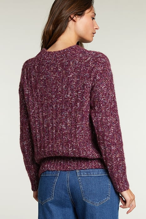 PURPLE GLITTER CREW NECK SWEATER 2