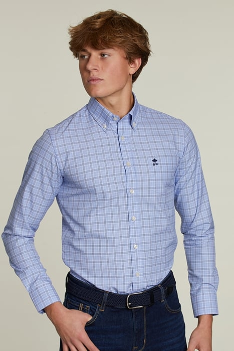 CHECKED SHIRT BLUE/WHITE - S 1