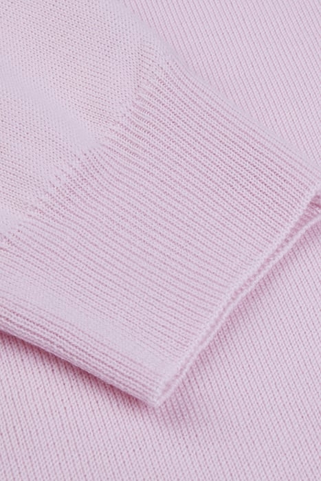 SWEATER KNITTED CREW NECK WITH PATCH MERINO WOOL PINK 5