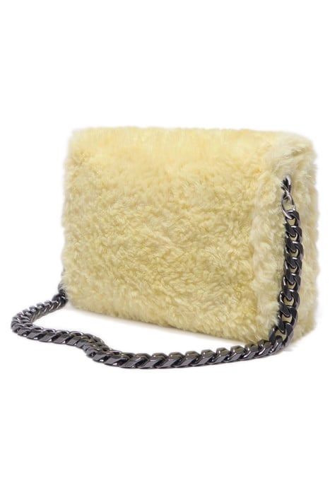 M LIGHT YELLOW FUR SHOULDER BAG 2