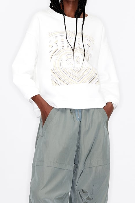 IVORY LOGO PRINT SWEATSHIRT 1