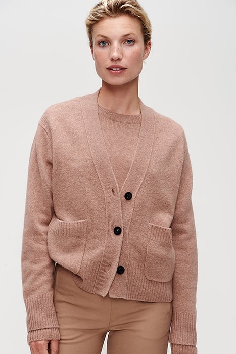 GABBY BOXY CARDIGAN CINDER ROSE 1