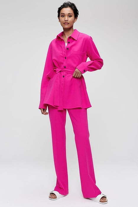 LONG BASIC FLARE PANTS PINK 4