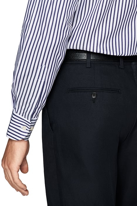 NAVY STRIPED TWILL SLIM FIT SHIRT 8