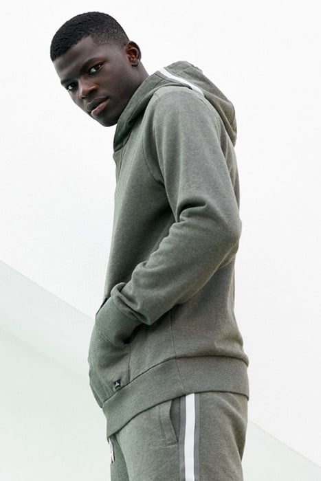 VANCE-BAND | HOODED SWEATSHIRT ARMY GREEN MELANGE 3