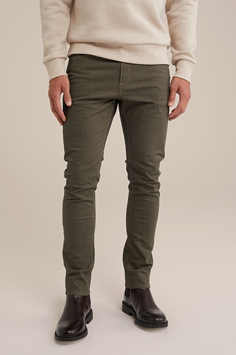 5-POCKET MID WAIST DARK GREEN 1