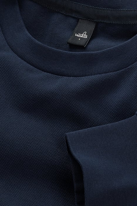 SULLIVAN | JERSEY PIQUÉ CREWNECK SWEATER NAVY BLUE 4