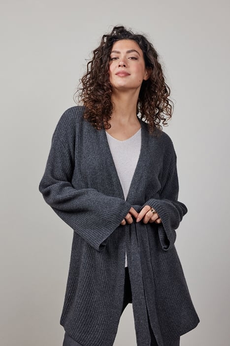 KIMONO CHIARA CASHMERE DARK GREY MELANGE 3