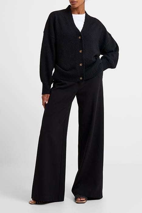 VHARI KNIT V NECK CARDIGAN BLACK 1