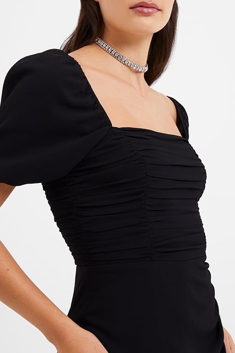 AFINA VERONA RUCHED MIDI DRESS BLACK 6