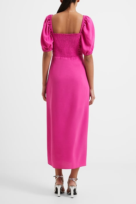 AFINA VERONA RUCHED MIDI DRESS RED 2