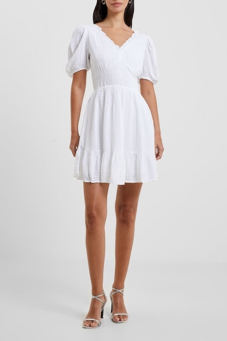 BIRCH PUFF SLEEVE DRESS WHITE 2