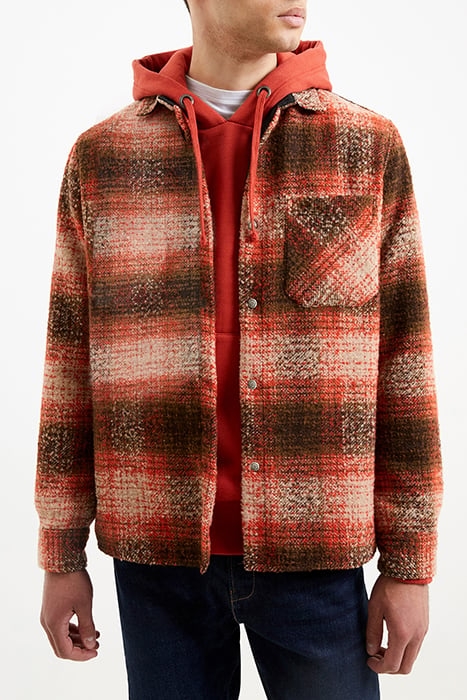 HEAVY CHECK OVERSHIRT BROWN 1