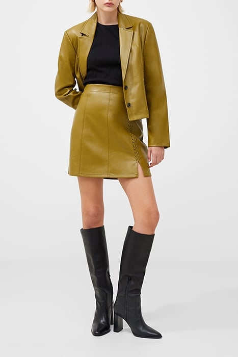 CROLENDA PU SKIRT BROWN 2