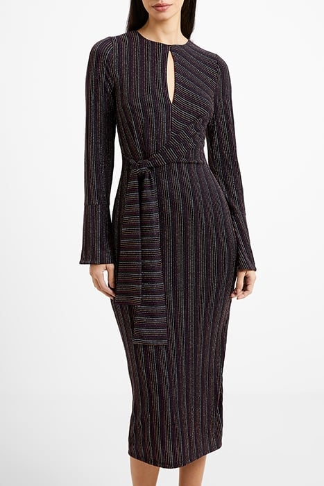 PAULA KEYHOLE DRESS BLACK 1