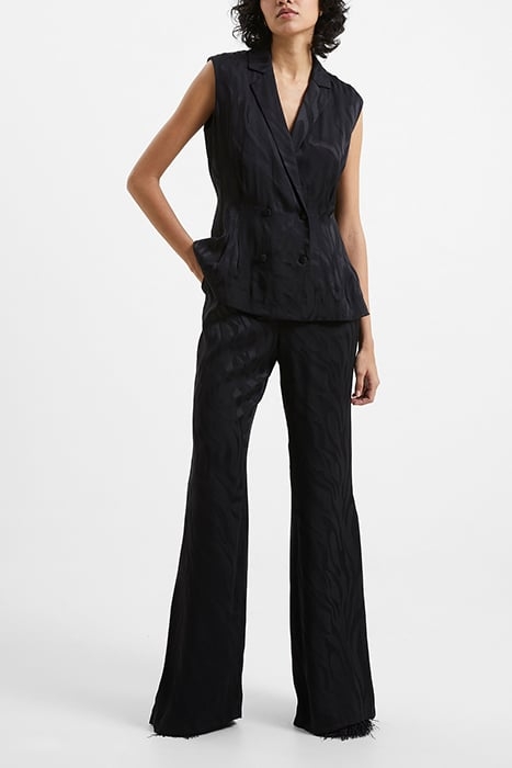 ABA SATIN WAISTCOAT BLACK 2