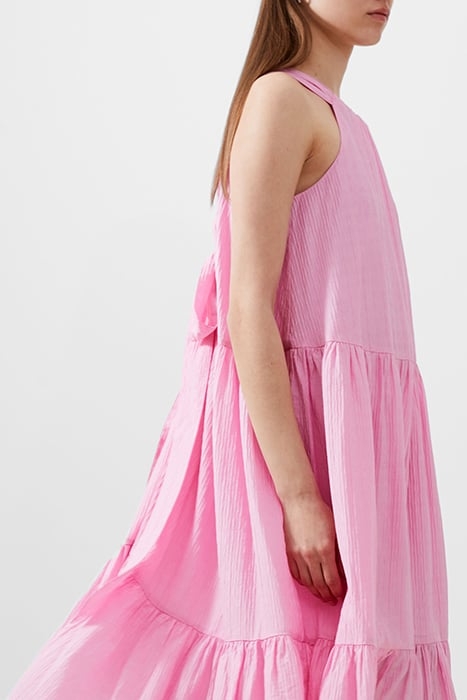 ALESKA TEXTURED DRESS RED 3