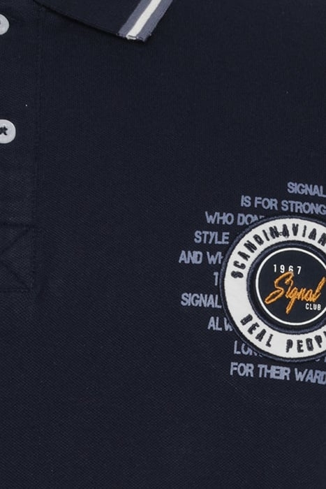 LUCASSI BADGE POLO DEEP MARINE 7
