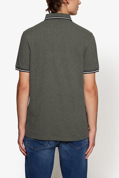 LUCASSI BADGE POLO FULL GREEN MELANGE 2