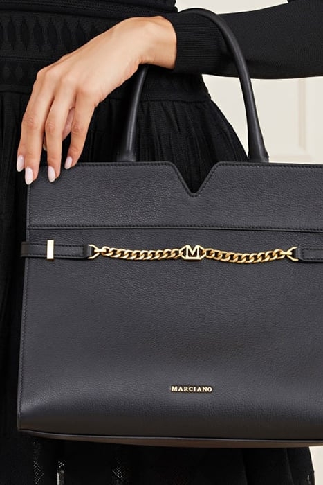 MEDIUM SATCHEL MAGNE JET BLACK HANDBAG 3