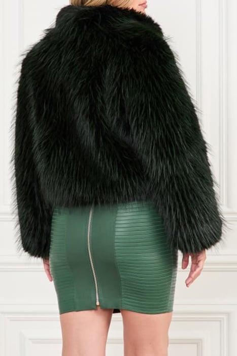 LULA FAUX FUR COAT DARK TORMALITE JACKET MULTI 2