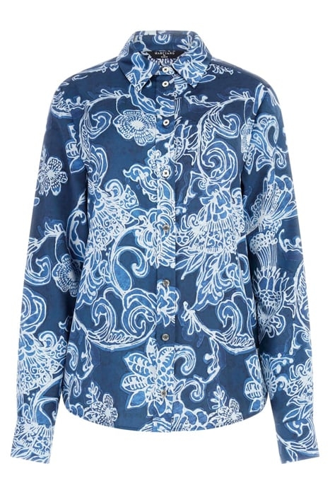 MELISSA PRINTED SHIRT FLORAL INK BUTTON-DOWN PRINT 4