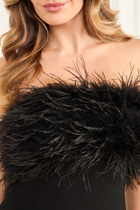 EVITA BANDAGE DRESS JET BLACK 6