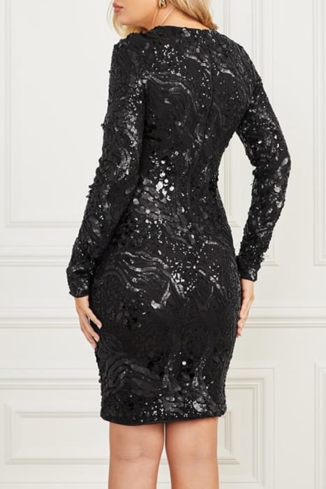 TERA DRESS JET BLACK MULTI 2