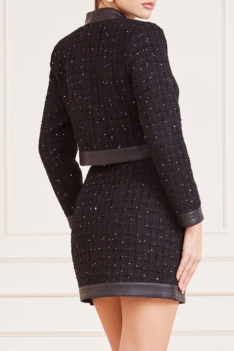 MARIKA SHORT JACKET JET BLACK CROPPED MULTI 2