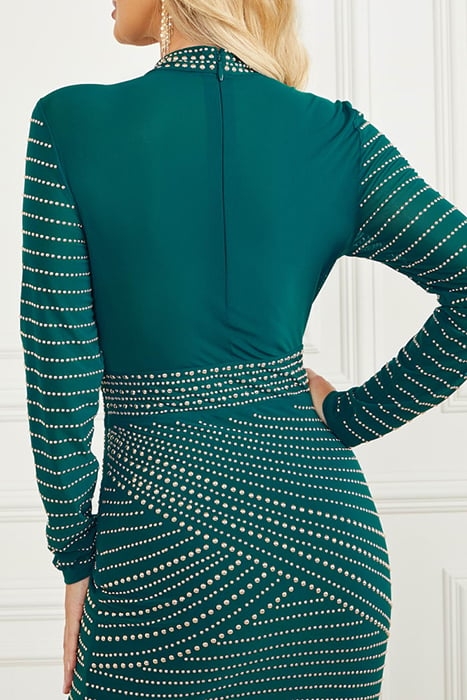STELLA DRESS ORNATE TEAL 5