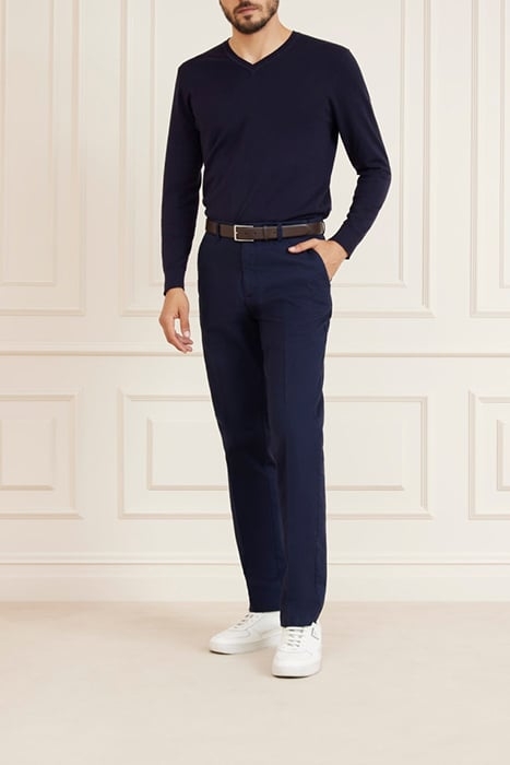 ESSENTIAL NECK GAR SMART SWEATER BLUE 3